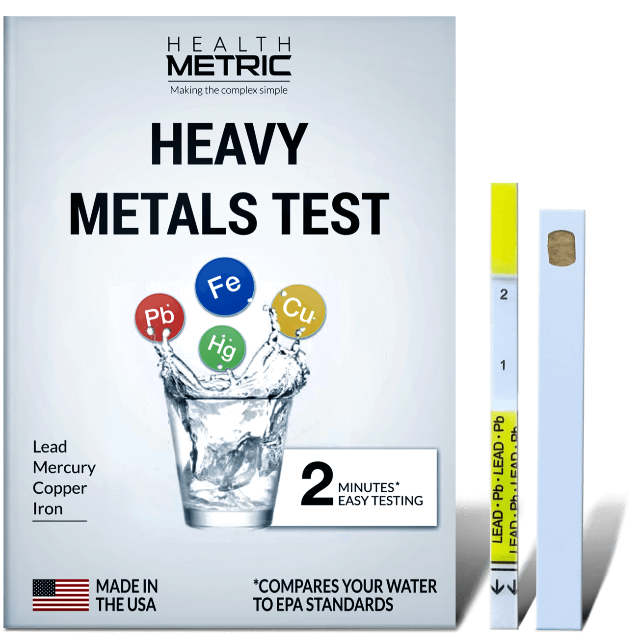Heavy Metals Home Test Kit - Lead, Mercury, Copper, Iron